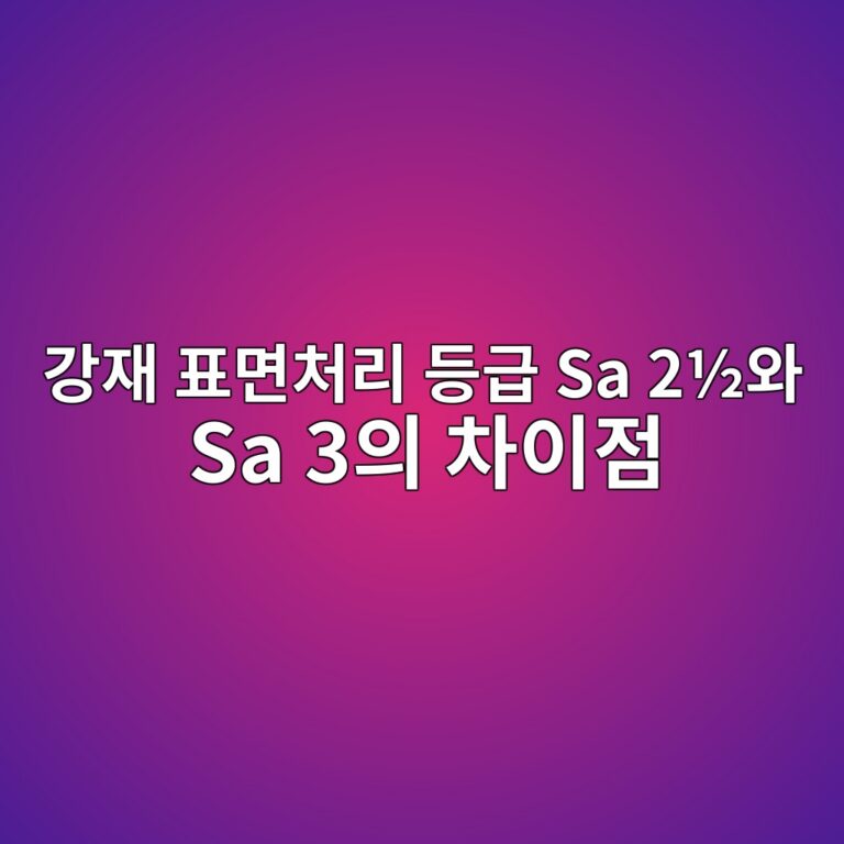 강재 표면처리 등급 Sa 2½와 Sa 3의 차이점|ISO 8501-1 블라스트 기준 4 eab095ec9eac ed919ceba9b4ecb298eba6ac eb93b1eab889 sa 2c2bdec9980 sa 3ec9d98 ecb0a8ec9db4eca090 1789032362