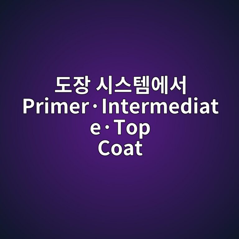 도장 시스템에서 Primer·Intermediate·Top Coat의 역할|하도·중도·상도 차이와 현장 관리방법 5 eb8f84ec9ea5 ec8b9cec8aa4ed859cec9790ec849c primerc2b7intermediatec2b7top coat 1789003591
